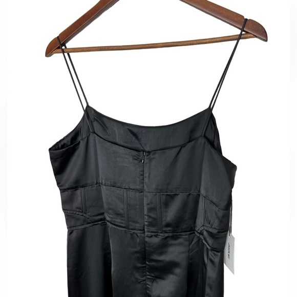 Jason Wu Black Satin Midi Dress - Picture 7 of 12